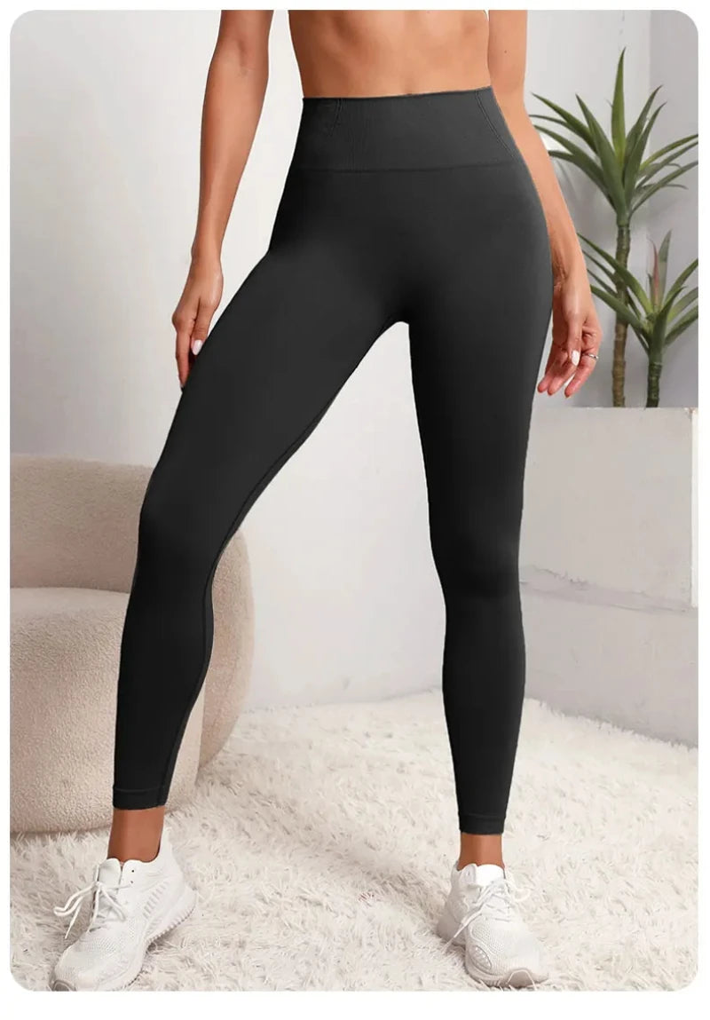 Plus Size Gym New High Waist Yoga Pants for Women - Tummy Control Leggings, Stretchy Soft Workout Running Pants, Comfortable