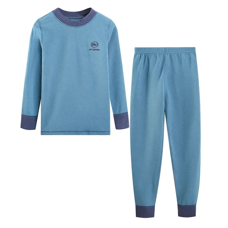 Winter Warm Pyjamas Sets for Boys Kids Stripe Pajamas Suits Teenager Sleepwear Autumn Clothes for Children from 2 to 15Years Old