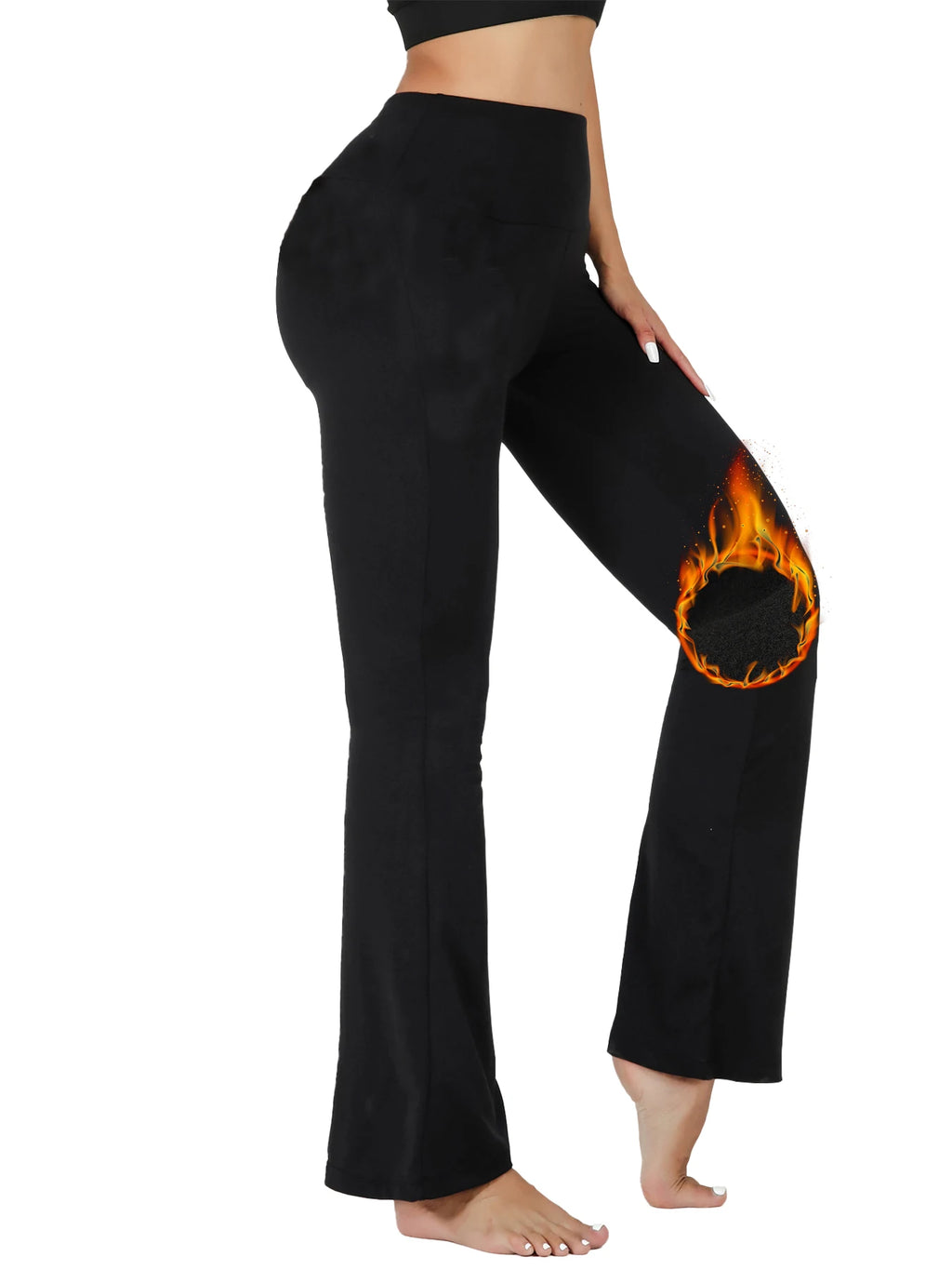 Women's Super Soft Flare Pants High Waisted Tummy Control Workout Yoga Leggings Bell Bottoms