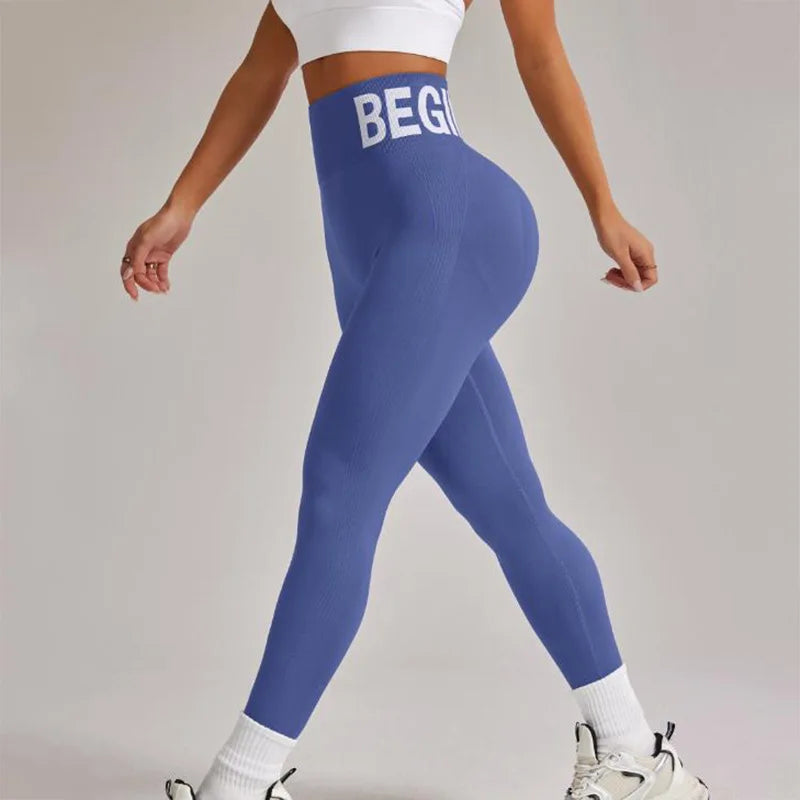 High Waist Seamless Yoga Pants Women's Fitness Running Sports Tight Long Trousers Autumn Winter Abs Inming Butt Lifting