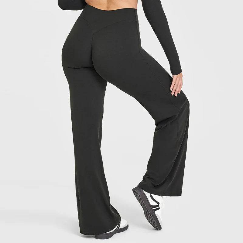 NCLAGEN Yoga Pants SoftMotion Straight-Leg Bottoms Women's High Waist Sportss Leggings GYM Naked Feel Pilates Running Trousers