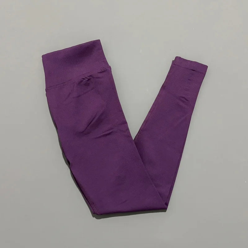 Seamless Yoga Leggings Women Low Waist Peach Booty Lifting Buttery Soft High Stretch Fitness Gym Workout Running Athletic Pants