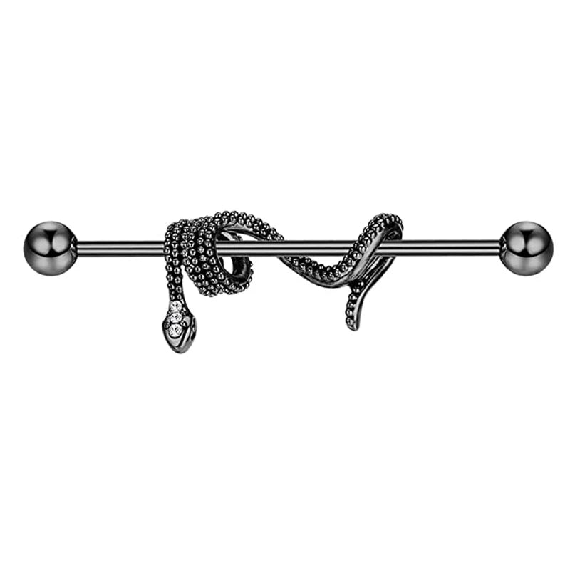 316L Surgical Steel Industrial Barbell Earrings Heart Arrow for Women Men Helix Conch Cartilage Piercing Jewelry 38mm 14g Bar