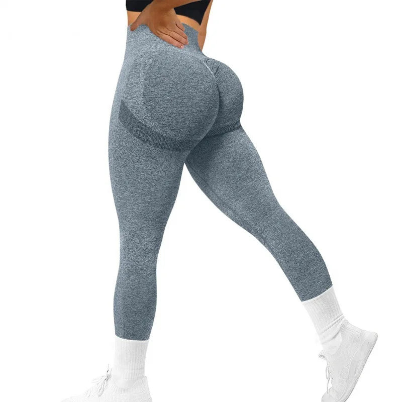 High Waist Yoga Leggings Women Seamless Knit Pants Gym Piltates Trainning Sexy Hip Liftting Stretchy Skiiny Sports Leggings