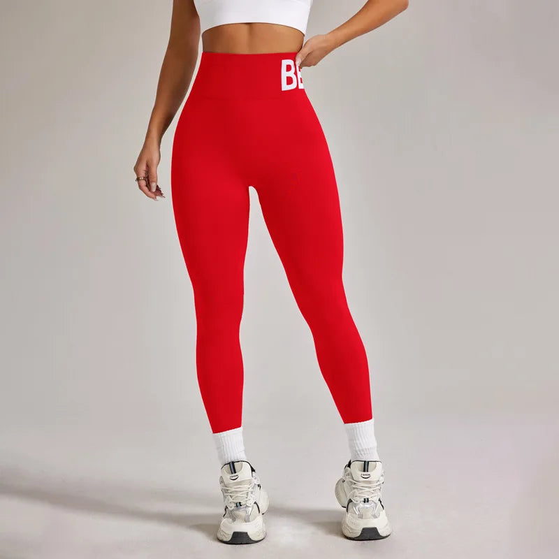 High Waist Seamless Yoga Pants Women's Fitness Running Sports Tight Long Trousers Autumn Winter Abs Inming Butt Lifting