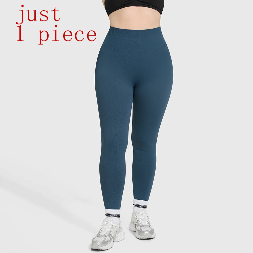 2 Pack Gym Leggings Women Seamless High Waist Yoga Pants  Slim Push Up Gym Tights Elastic Fitness Leggings Gym Workout Pants