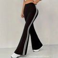 High Waist Fleece Lined Yoga Pants Women's Mini Flared Base Layer Pants Outerwear Comfortable Casual Long Pants Basic Style