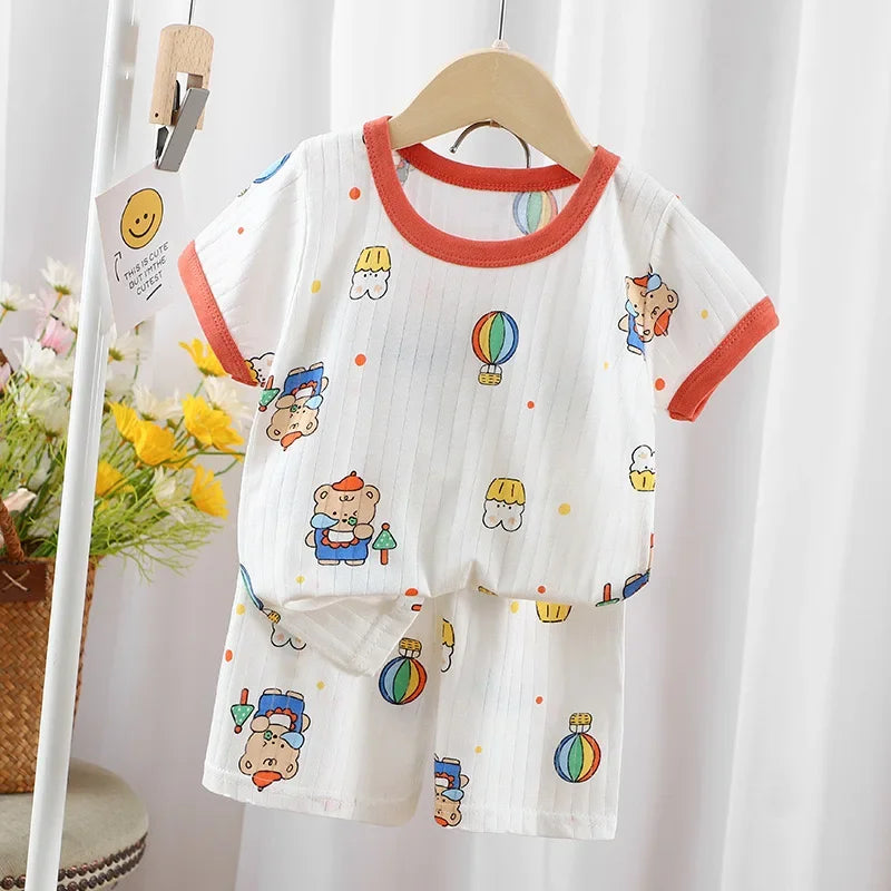 Baby Boy pajamas Children Loungewear Long Sleeve Pajamas Cute Deisgn Lightweight and Comfortable Fabric Sleepwear Outfit