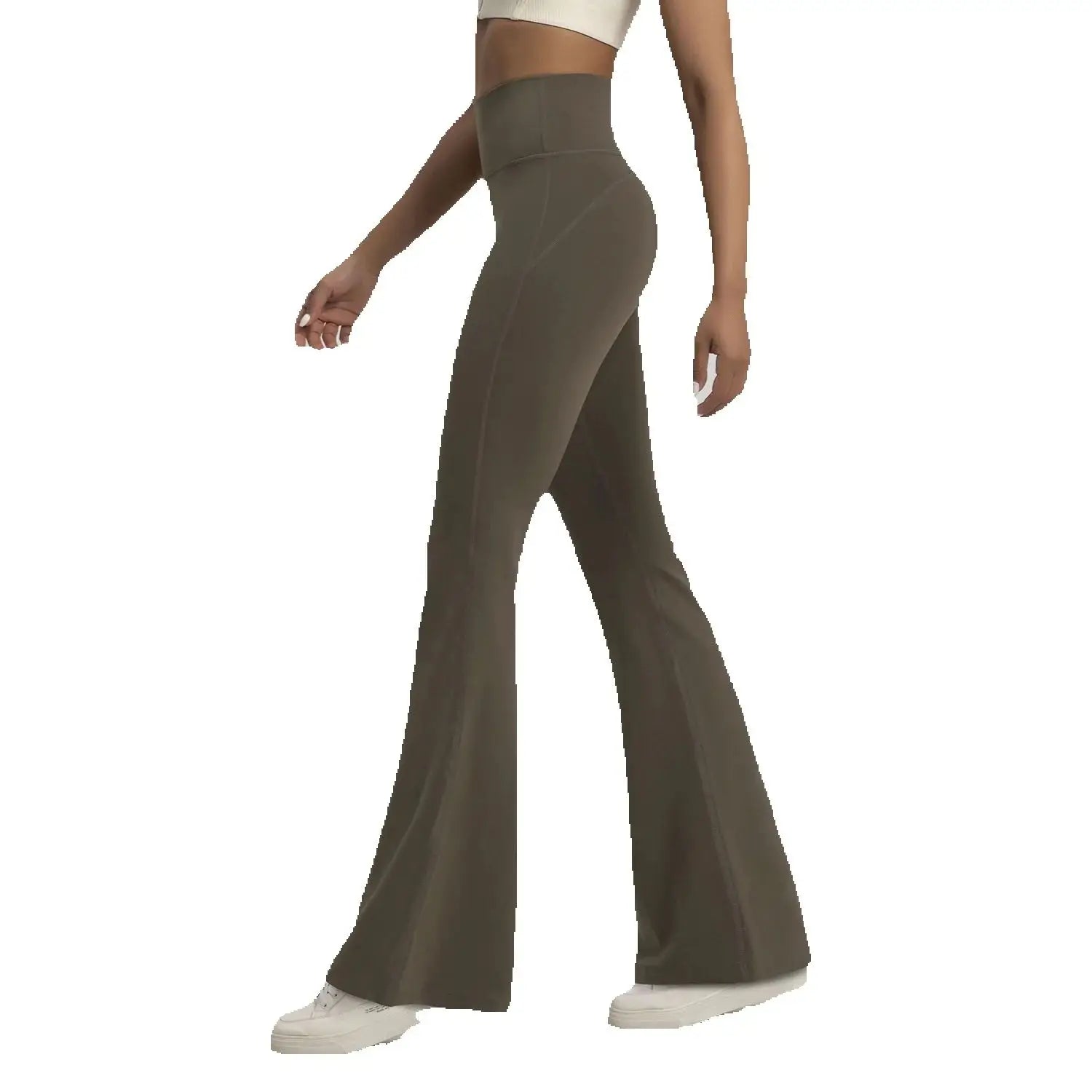High-end Seamless High-Waist Flare Yoga Pants Women's Bell-Bottom Fitness Trousers High-Elastic Gym Tight Sports Leggings
