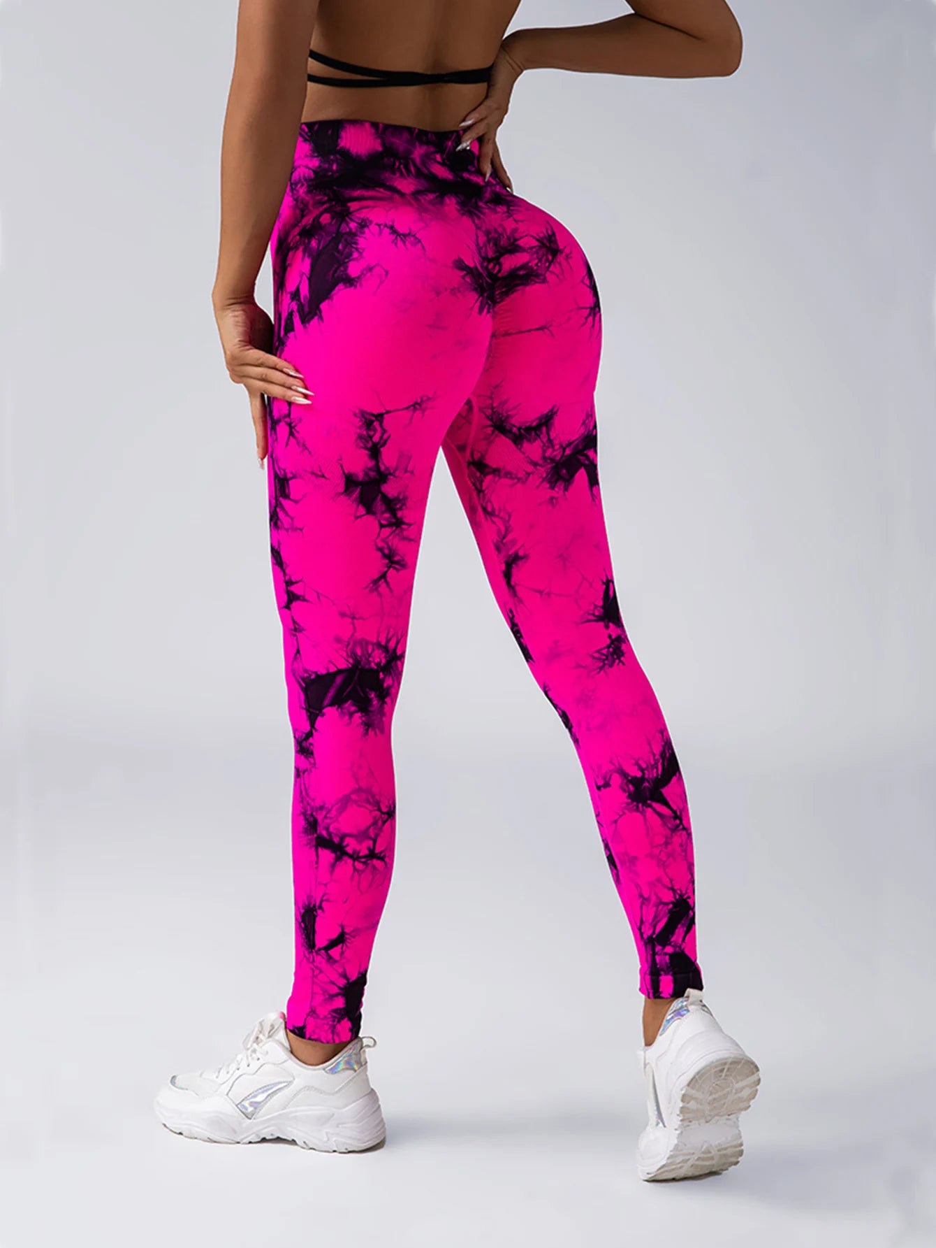 CZGUKE Tie Dye Gym Yoga Pants Fitness Workout Sportswear Clothing For Women High Waist Scrunch Butt Liftting Sports Leggings