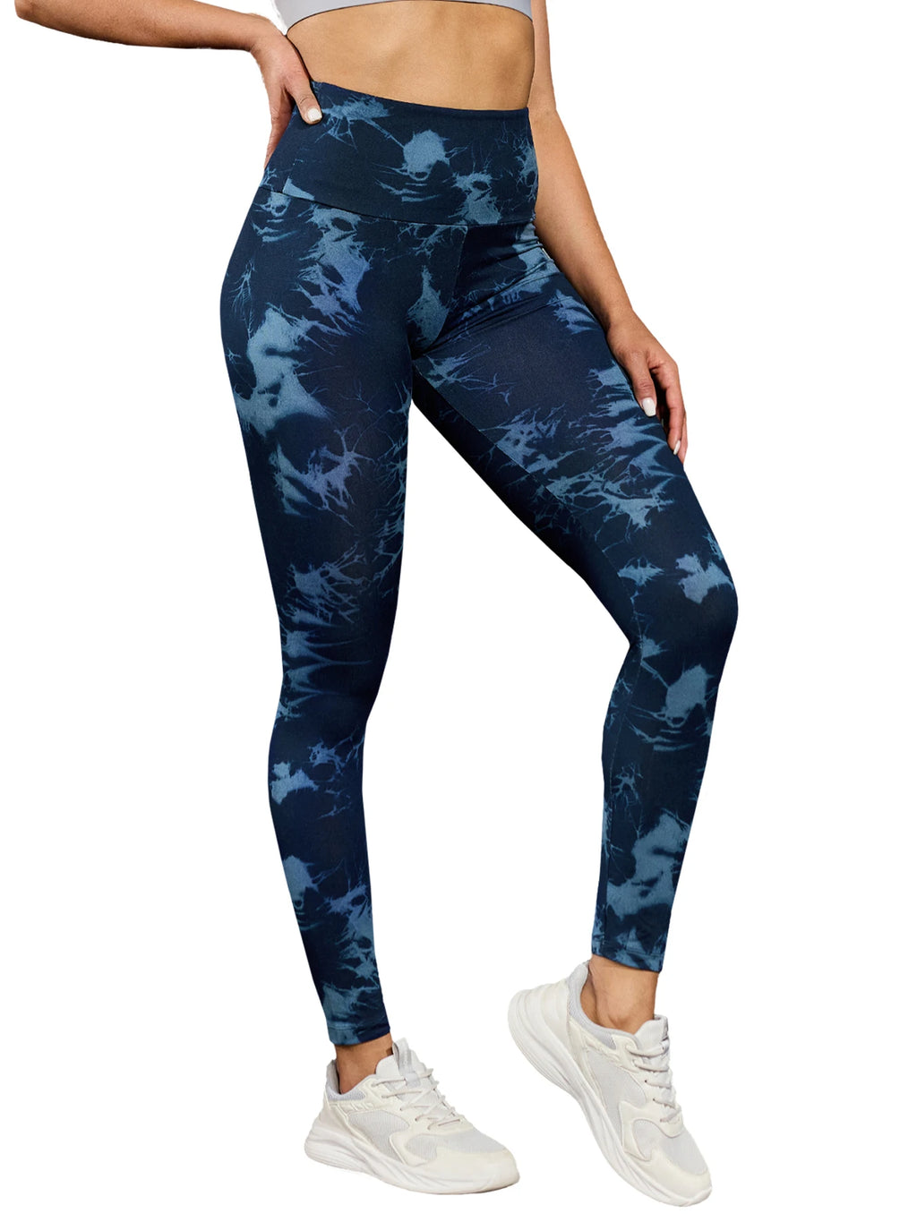 Super Soft High Waisted Tie Dye Leggings for Women Yoga Running Gym No See Through Workout Athletic Tights Push Up Gym Fitness