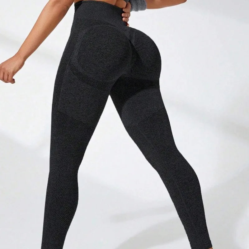 Women High Waist Sports Leggings Seamless Yoga Pants High Elastic Hip Liftting Workout Running Breathable Yoga Fitness Leggings
