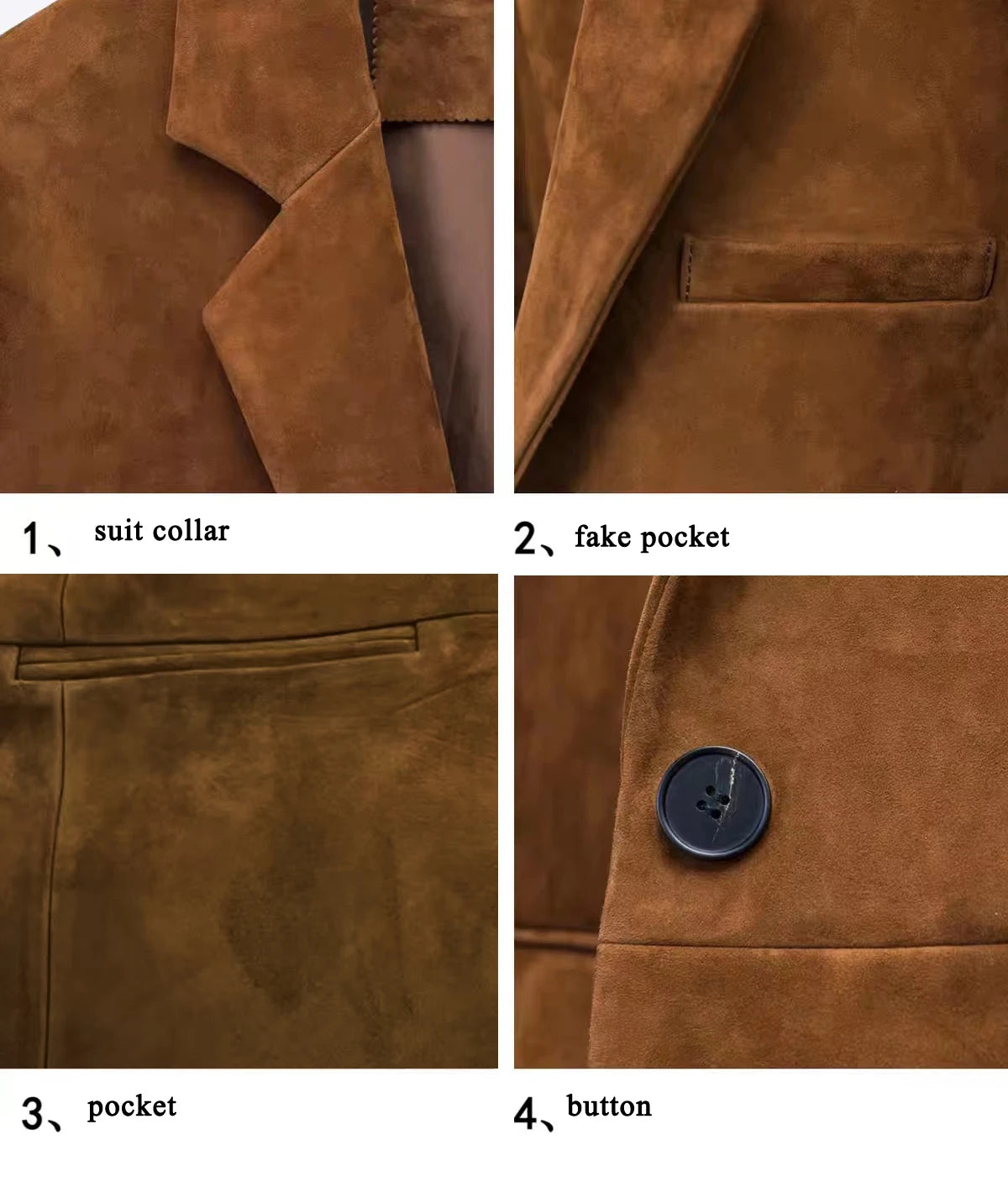 Top layer Suede Suit Jacket for Women 2025 Luxury Imported Kid Suede 100% Leather One Button Back Cut Coat Linda Fuchsia Ceket