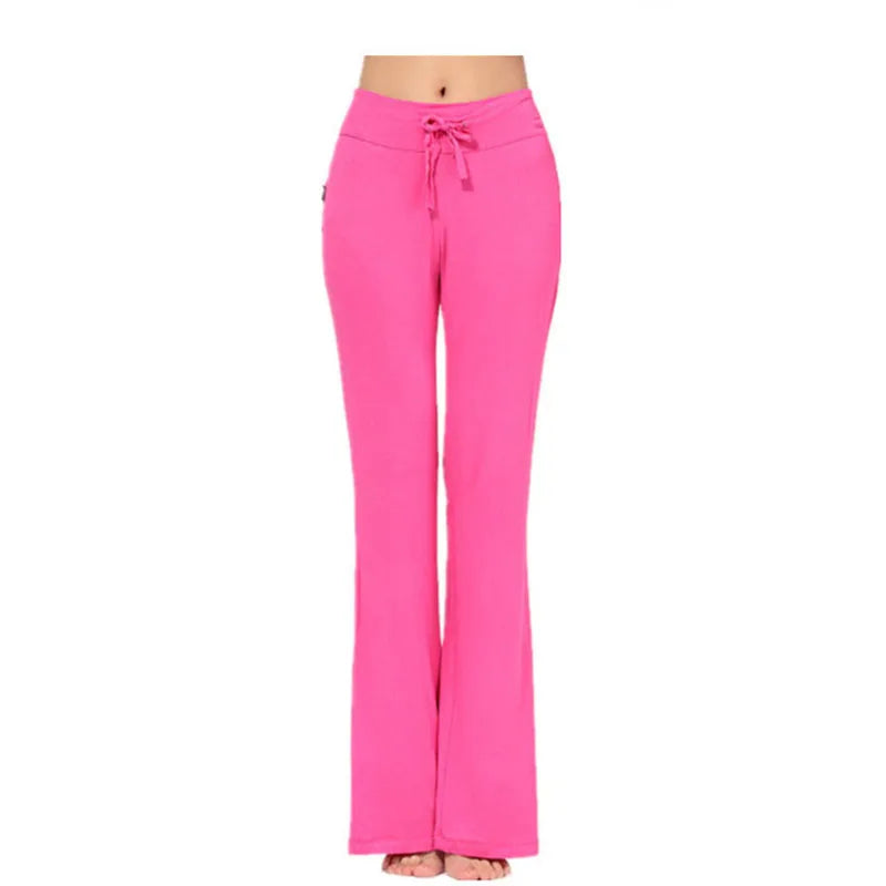 New Yoga Flare Leggings Women Fitness Push Up High Waiste Wide Leg Seamless Workout Pants Gym Elastic Tights Exercise Sport Pant