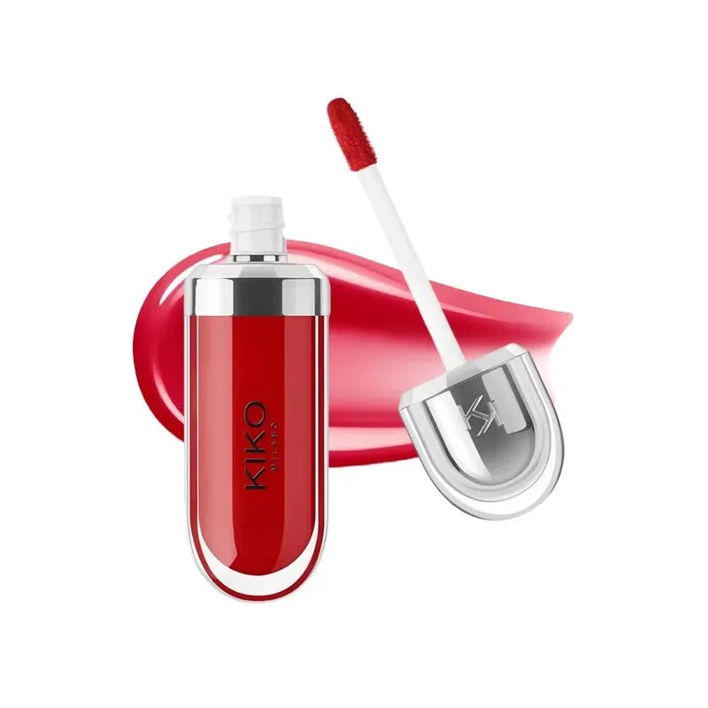 2026 KIKO Latest 3D Liquid Lip Plumper Glaze Transparent Lip Gloss Mirror Lipstick Nourishing Glossy Full Lips Not Fading Makeup