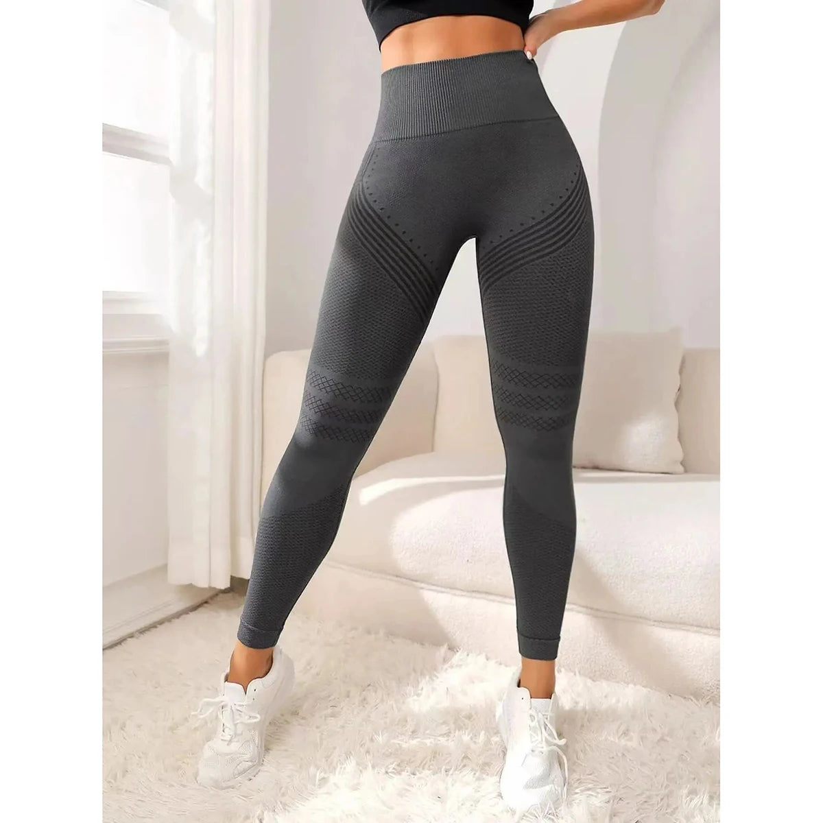 Seamless High-Stretch Yoga Pants for Women, Gym Workout, Quick-Dry, Running, Butt Lifting, Nude Feeling, High Waist, Cross-Borde