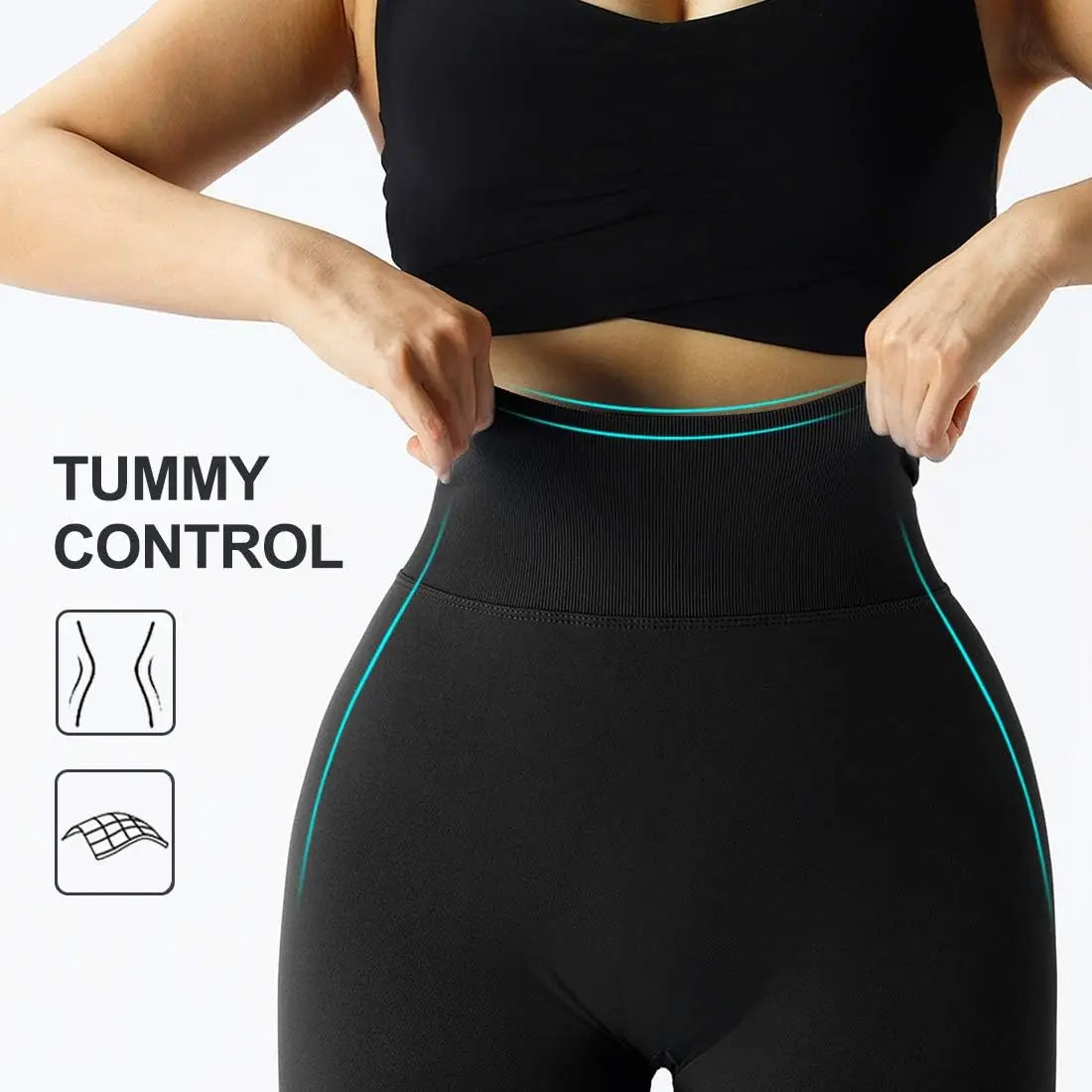 2025 Women's High-Waist Seamless Knitted Fitness Gym Pants Nude Yoga Pants Peach Buttocks Shaping Tight Hips Exercise Trousers