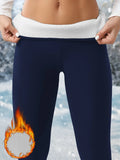 High Waisted Fleece-Lined Leggings for Women Thick Soft Tummy Control Workout Running Yoga Thermal Warm Pants for Cold Winter