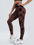 Women's Seamless Tie-dye Yoga Pants High Waist Soft Comfortable Gym Fitness Sportswear Workout Leggings Tights