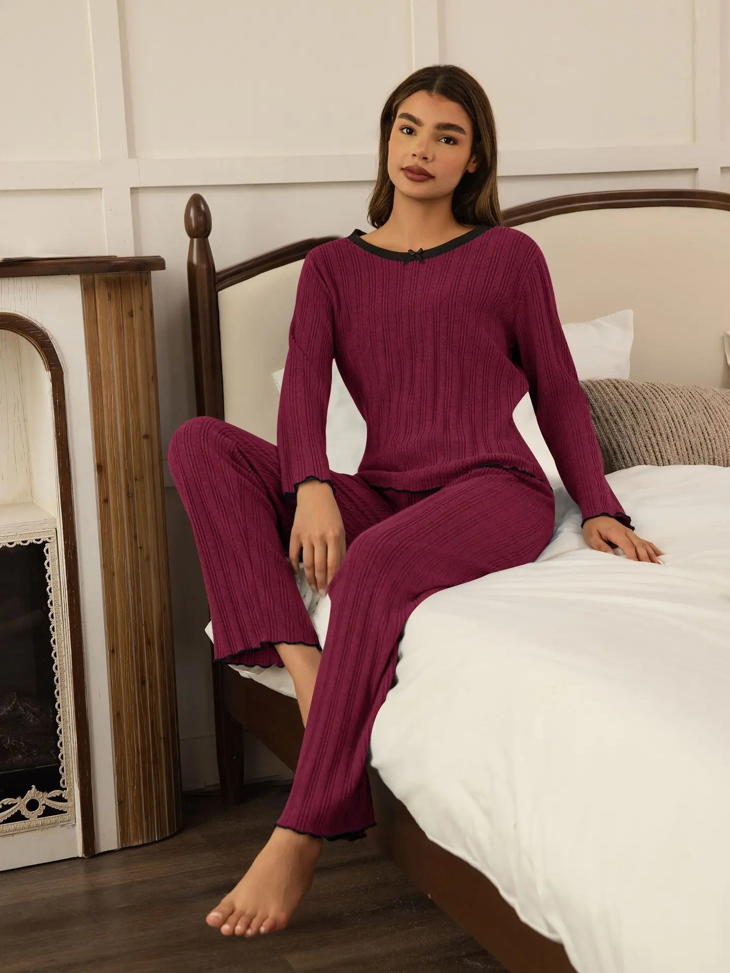 Pijama Women's Pajamas Set Nightie Pajama Sets Home Suit for Women Sleepwear Woman Nightgowns Night Wear for Ladies Trousers Pj