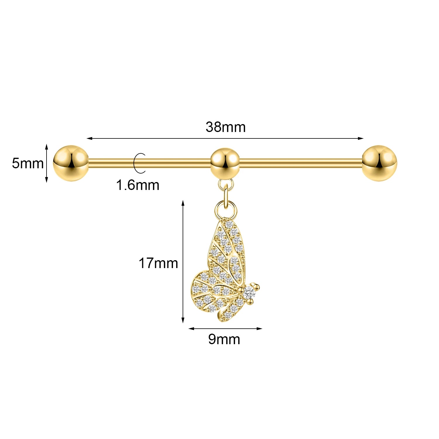 AOEDEJ Industrial Piercing Earring Women Stainless Steel Helix Ear Piercing Dragon Snake Long Earring Jewelry Barbell Earring