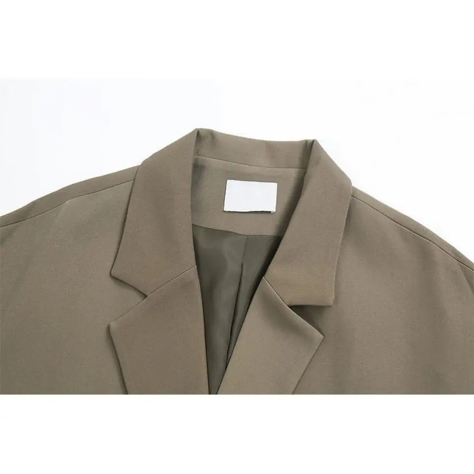 Oversize Blazer Women Suit Korean Chic Black Blazer Casual Coat Streetwear Loose Jackets Solid Women's Clothing Student New