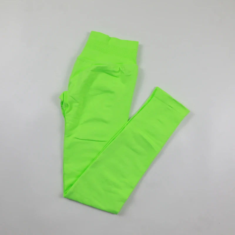 No Logo Sexy V-Back Leggings Seamless Yoga Pants Scrunch Butt Lifting Gym Leggings Low Ribbed Waistband Fitness Sports Tights