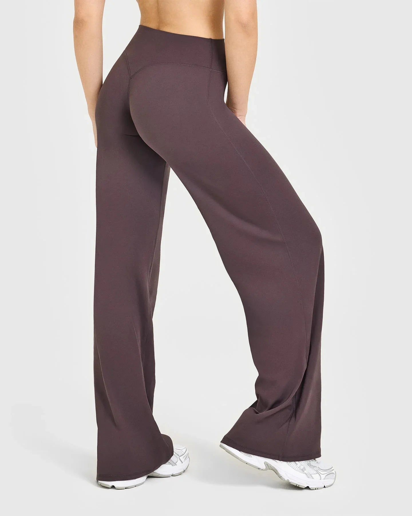 VEQKING Soft Active Women Yoga Pants Strait-leg Yoga Pilates Trousers Naked Feel Gym Fitness Peach Hip Outfits Loose Fit Bottoms