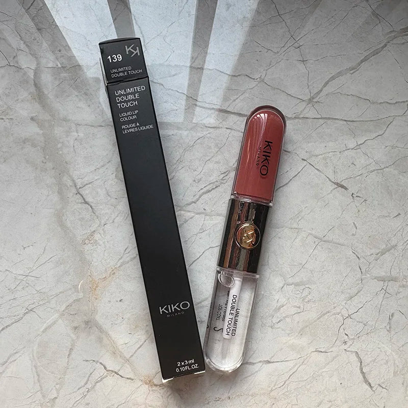 Hot Double Headed Lipstick Transparent Mirror Lip Gloss Non Fading Oil Sexy Rich Lip Gloss Milk Tea Bean Paste Naked Makeup