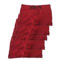 5 Pcs Thin Style Men's High Elastic Plain Color Comfortable Boxer Briefs Panties Breathable Pantyhose