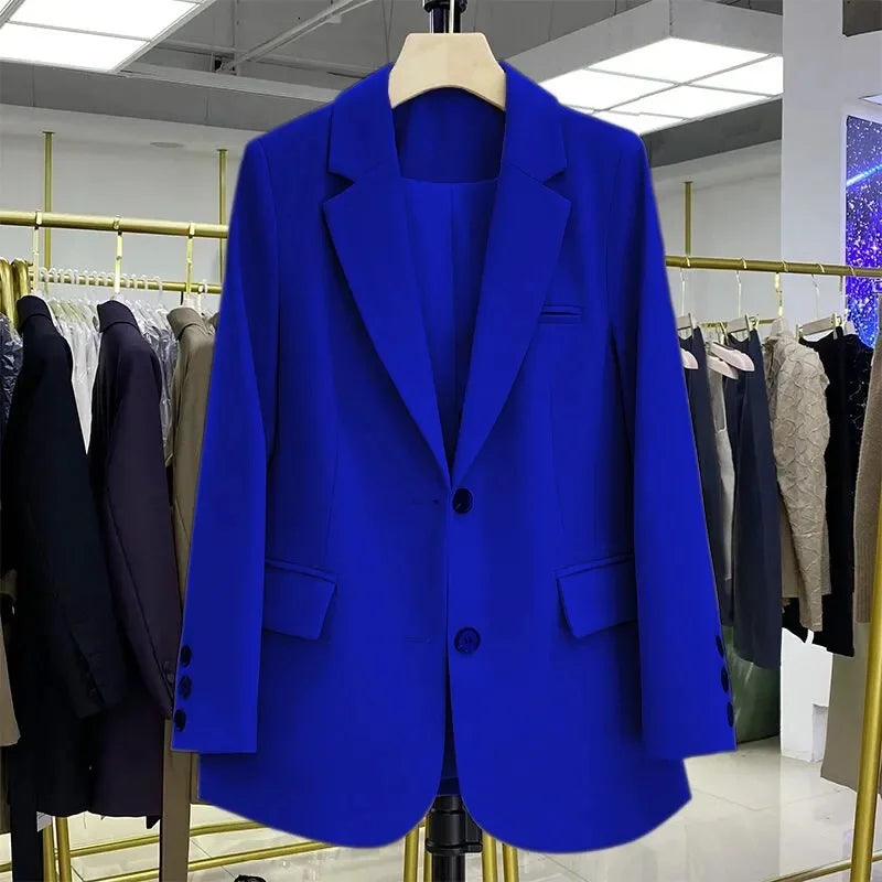 2026 New Blazer Women Coat Spring New Office Lady Blazer Womens Vintage Casual Loose Korean Version Small Suit Jacket 20 Colors