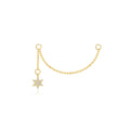 ROXI 925 Sterling Silver DIY 1 Piece Tassel Chain zircon Charms accessory for Women Circle/Piercing Earrings Perforated Jewelry