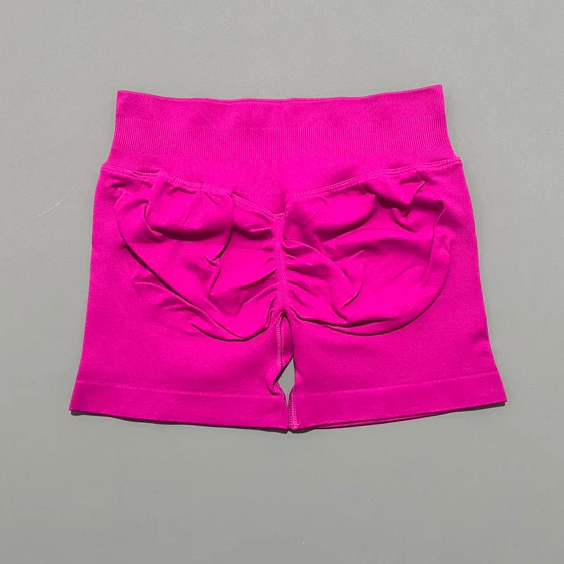 Women Fitness Workout Shorts Yoga High Waist Lift Butt Fitness Shorts Gym Running Sportswear Women Push Up Gym Leggings