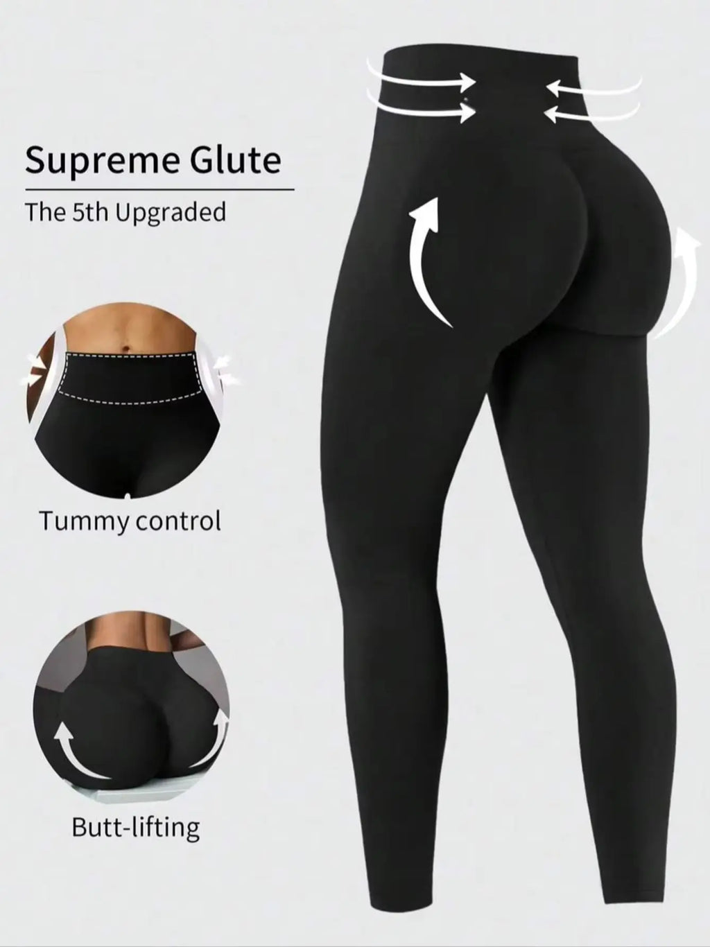 Womens Daily Athletic High Waist Skinny Leggings Tummy Control Hip Lifting Stretch Pants For Yoga Fitness Running Cycling