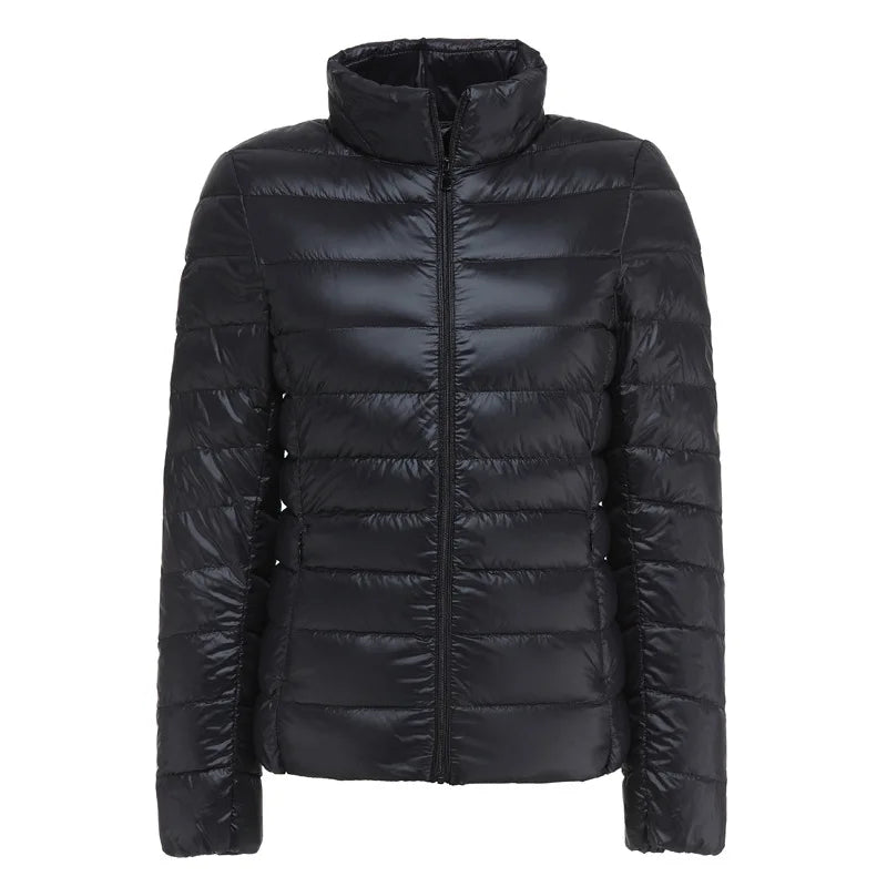 Women Spring Jacket Fashion Short Ultra Lightweight Packable Puffer Coats 15 Colors Female Down Warm Korean Slim Fit Parkas 5XL