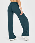 VEQKING Soft Active Women Yoga Pants Strait-leg Yoga Pilates Trousers Naked Feel Gym Fitness Peach Hip Outfits Loose Fit Bottoms