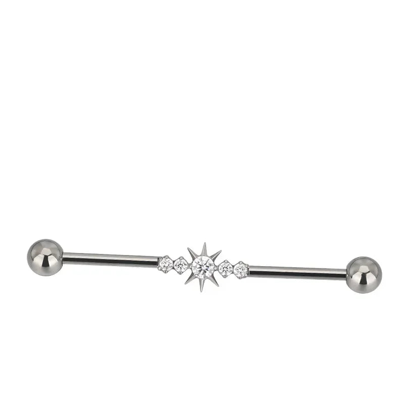 ASTM F136 Titanium PIERC Multiple Models Industrial Barbells Stone Ear Rod Helix Stud Cartilage Straight Bar Piercing Jewelry