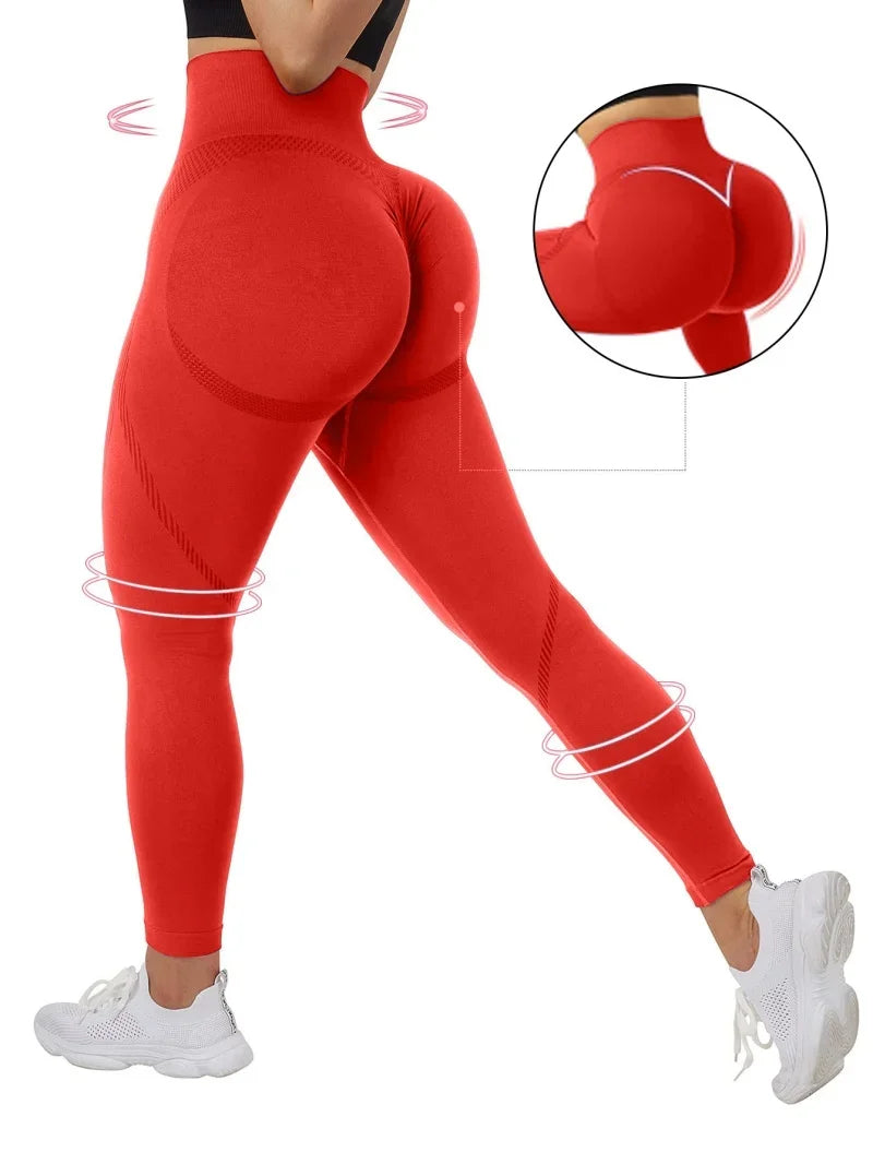 Seamless Butt Lifting Workout Leggings For Women High Waist Yoga Compression Tights Gym Pants