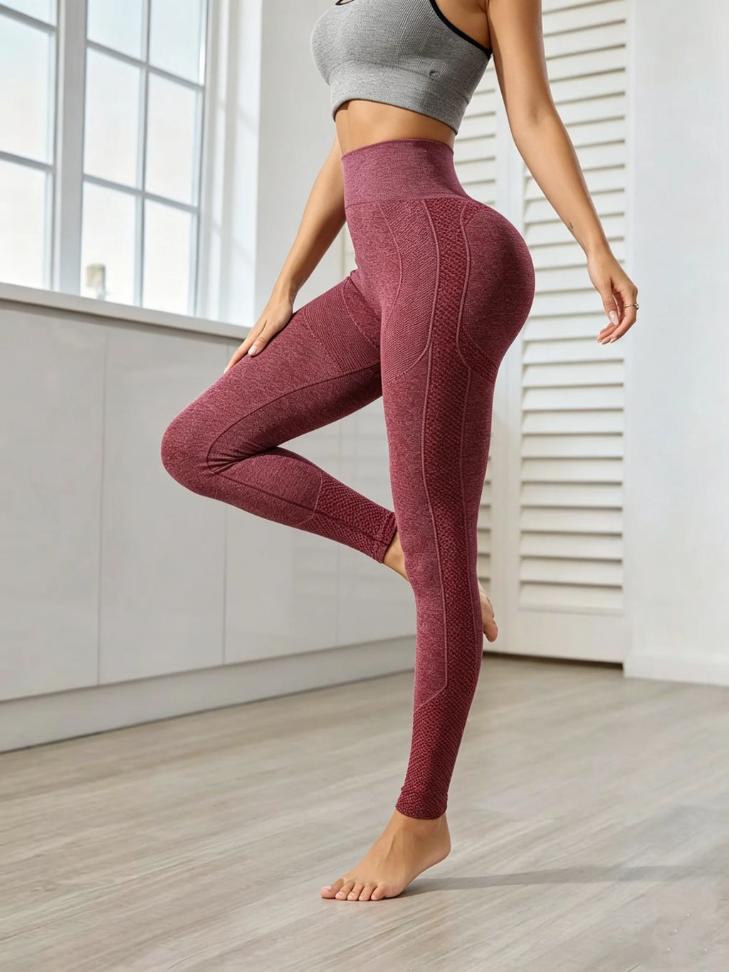 New High Waist Women's Leggings Seamless Stretch Yoga Pants Tights Push Up Fitness Running Sportswear Solid Gym Color Pants