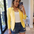 2025 Women's Thin White Blazer Summer Autumn Slim Fit Long Sleeve Open Stitch Office Coat Tops Black Ladies Fashion Outwear
