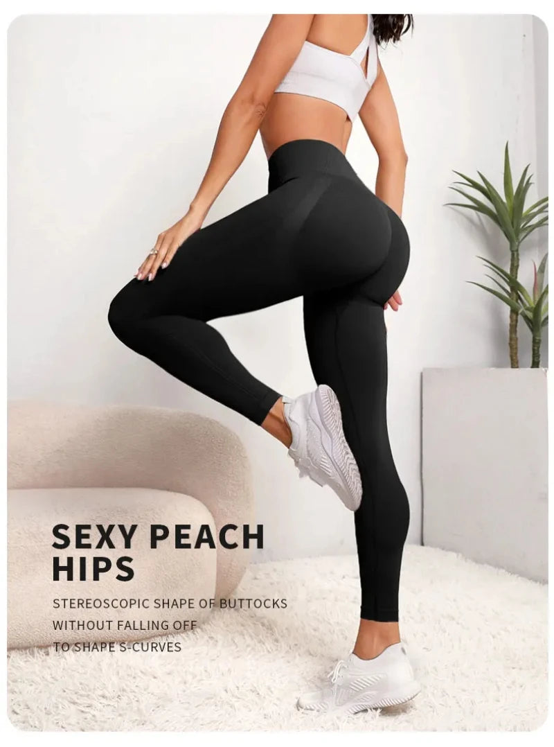 Plus Size Gym New High Waist Yoga Pants for Women - Tummy Control Leggings, Stretchy Soft Workout Running Pants, Comfortable
