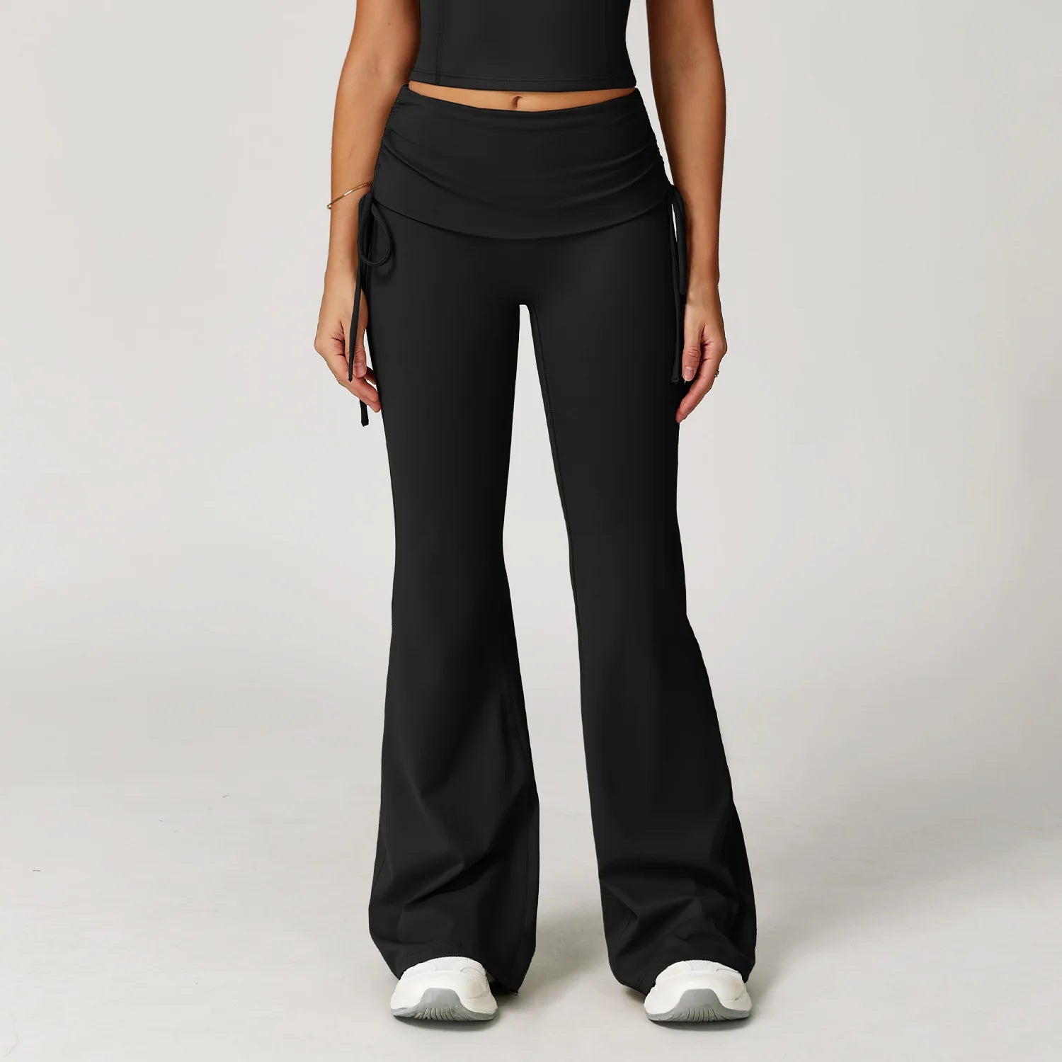 Bell-bottoms High Waist Workout Yoga Leggings Fitness Butt Lifting Scrunch Butt Sports Gym Flared Pants Women Wide Leg Pants