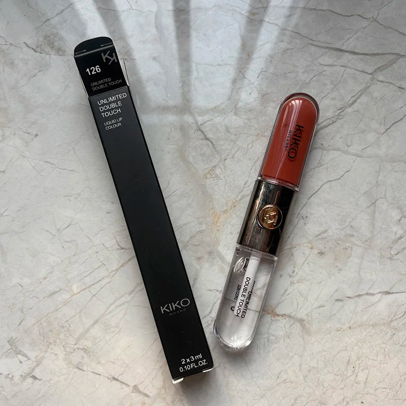 Hot Double Headed Lipstick Transparent Mirror Lip Gloss Non Fading Oil Sexy Rich Lip Gloss Milk Tea Bean Paste Naked Makeup
