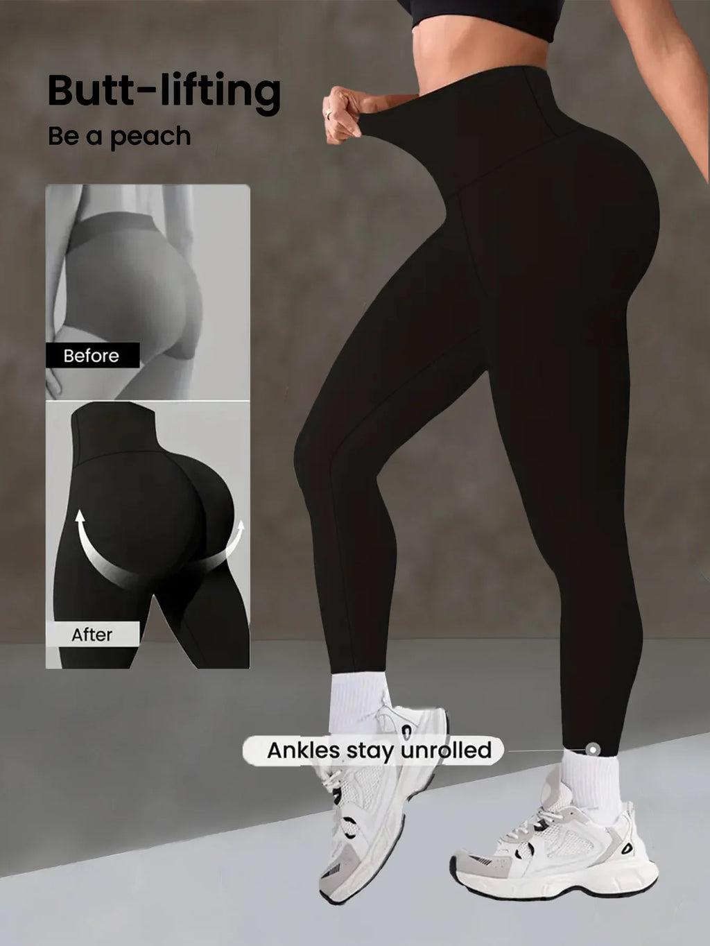 Womens Sports High Waist Skinny Leggings Elastic Slim Tummy Control Hip Lifting For Yoga Running Outdoor Cycling