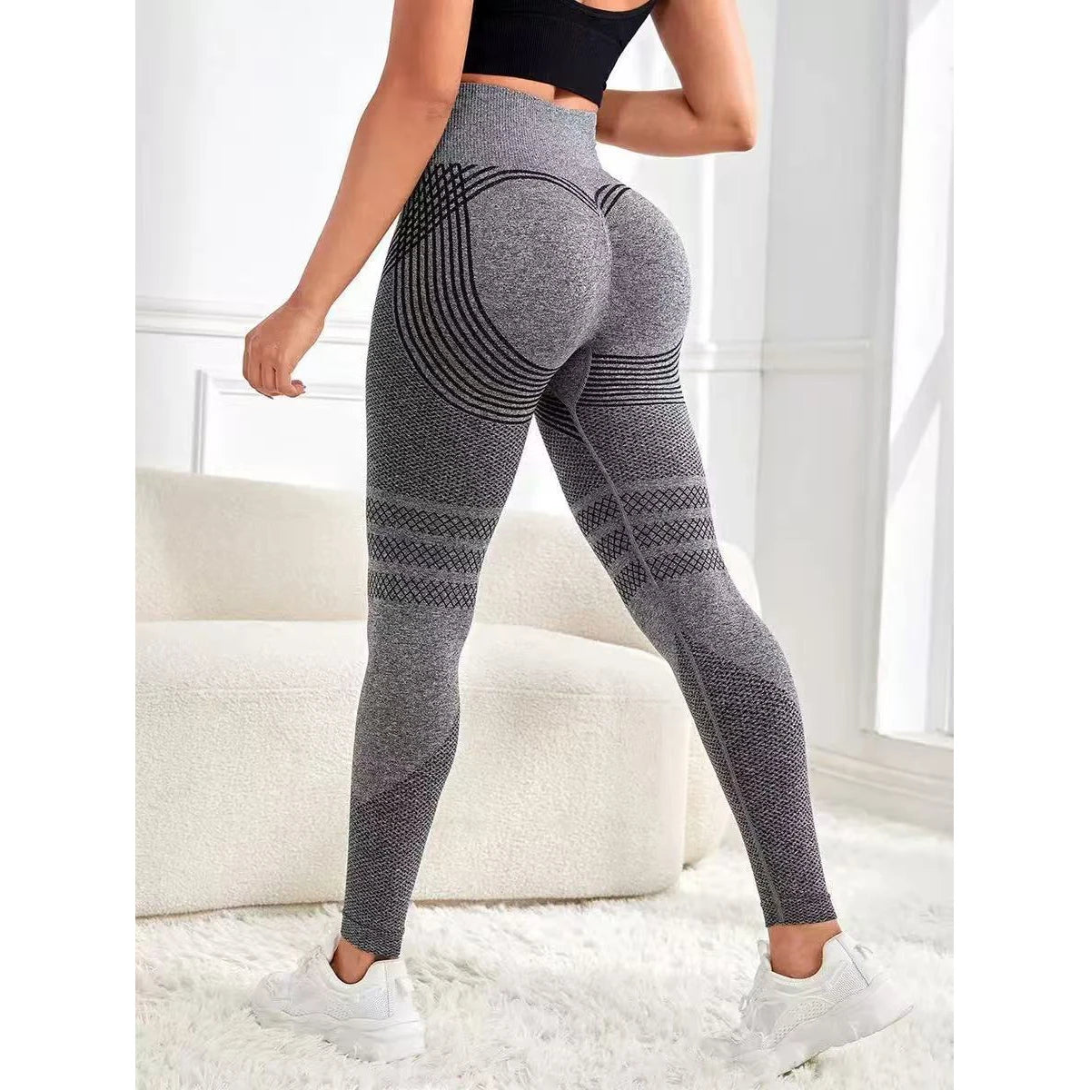 Seamless High-Stretch Yoga Pants for Women, Gym Workout, Quick-Dry, Running, Butt Lifting, Nude Feeling, High Waist, Cross-Borde