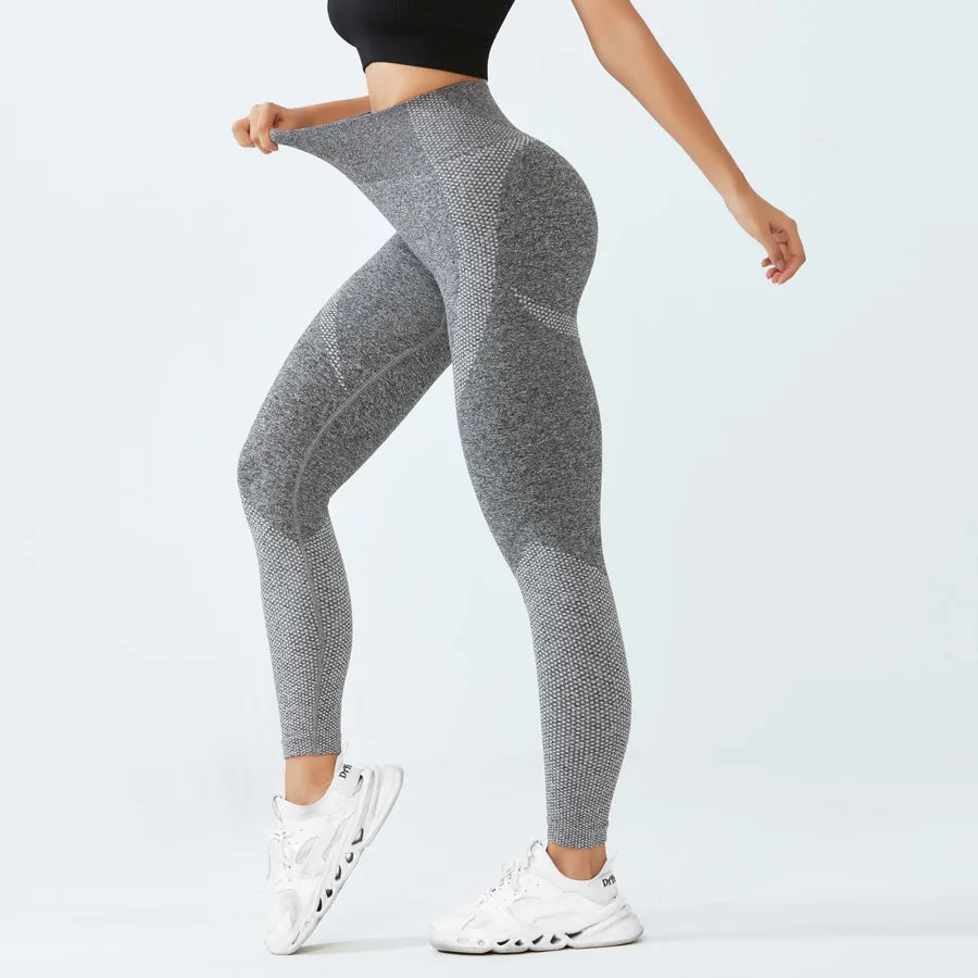 Women's Seamless Leggings - Tummy Control Gym Sports Yoga Pant with 4-Way Stretch Squat-Proof & Tummy Control Activewear Autumn