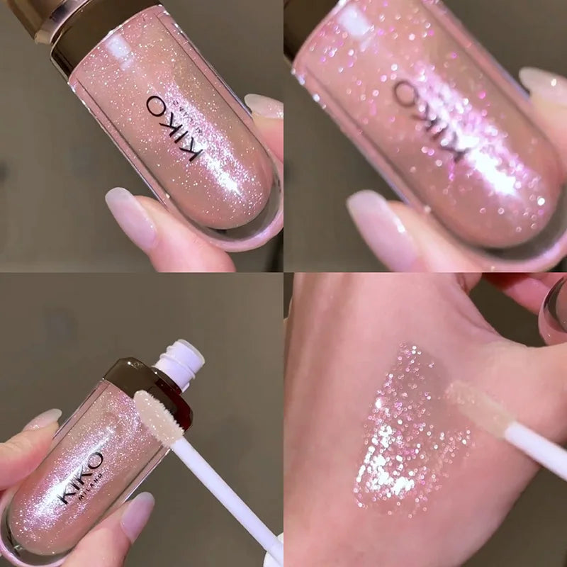 Brand 3D Mirror Lip Glaze Waterproof Non Fading and Non Stick Cup Gentle Bean Paste Color Fine Shiny Point Charm Rose Red
