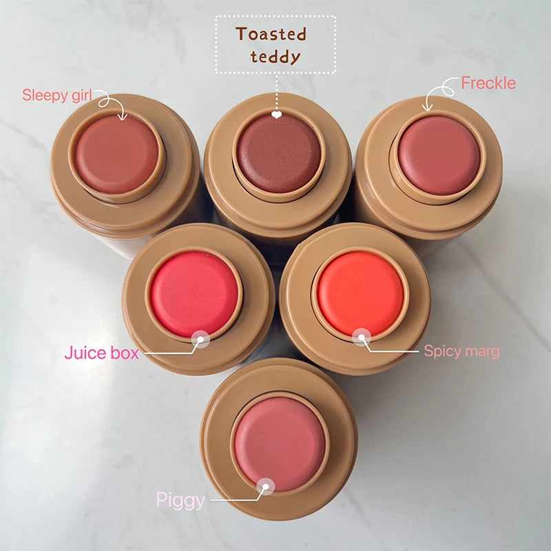 Brand skin Balm Jelly Bean Lip Gloss Spicy Marg Juice Box Pocket Blush Stick Non-fading Waterproof Blusher Moisturizing Lipstick
