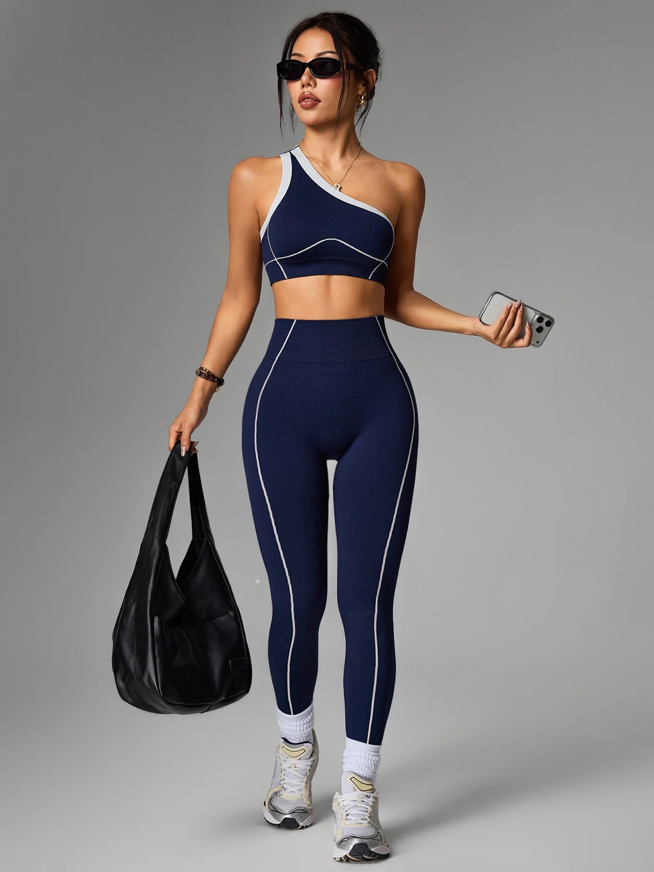2 pcs Women Seamless Yoga Sets Jogging Outfit Sport Leggings Bra Sport   Bella boutique