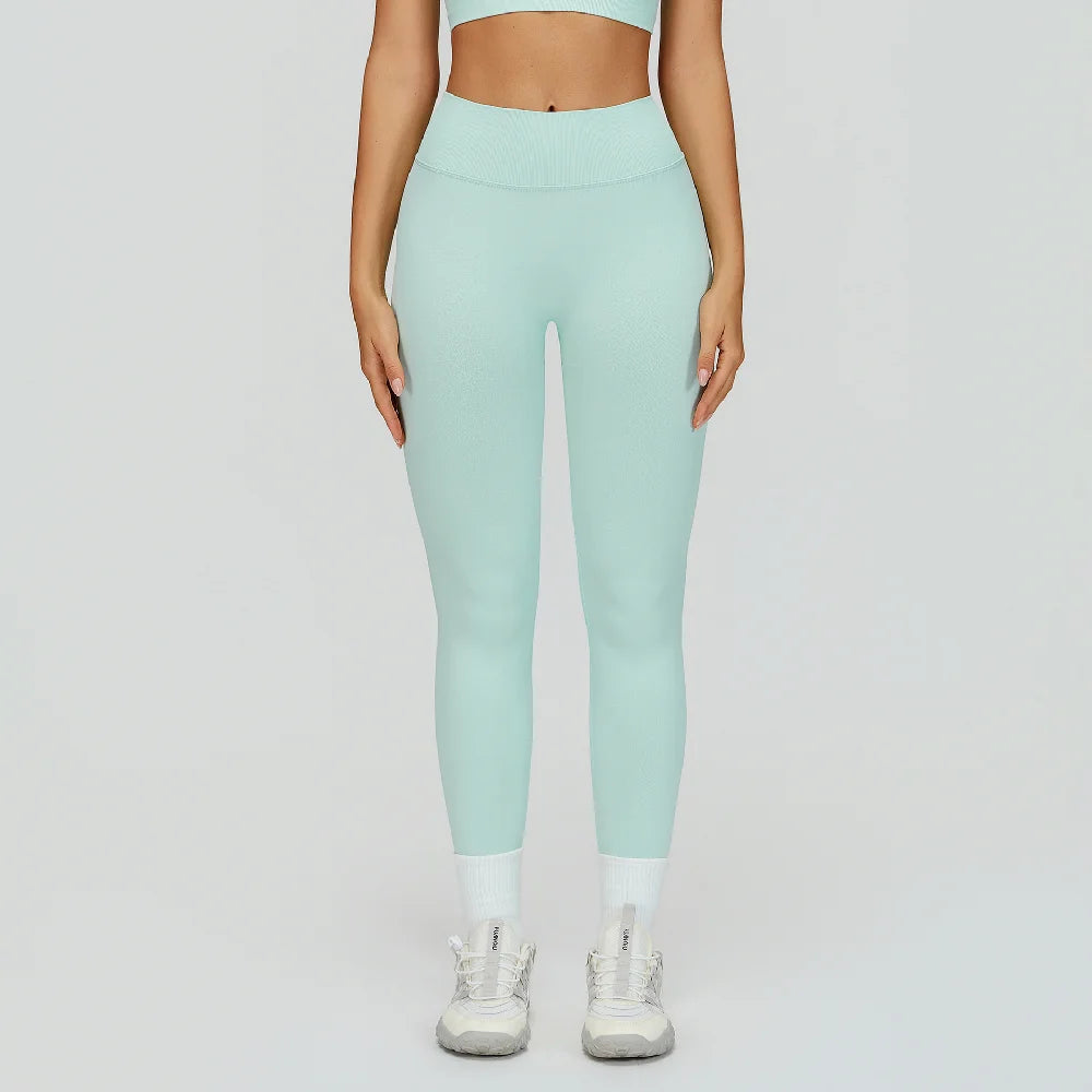 Seamless Leggings Summer Women Yoga Leggings Gym V Shaped Tight Fitness Pants Running Cycling Trousers High Waist Sports Legging